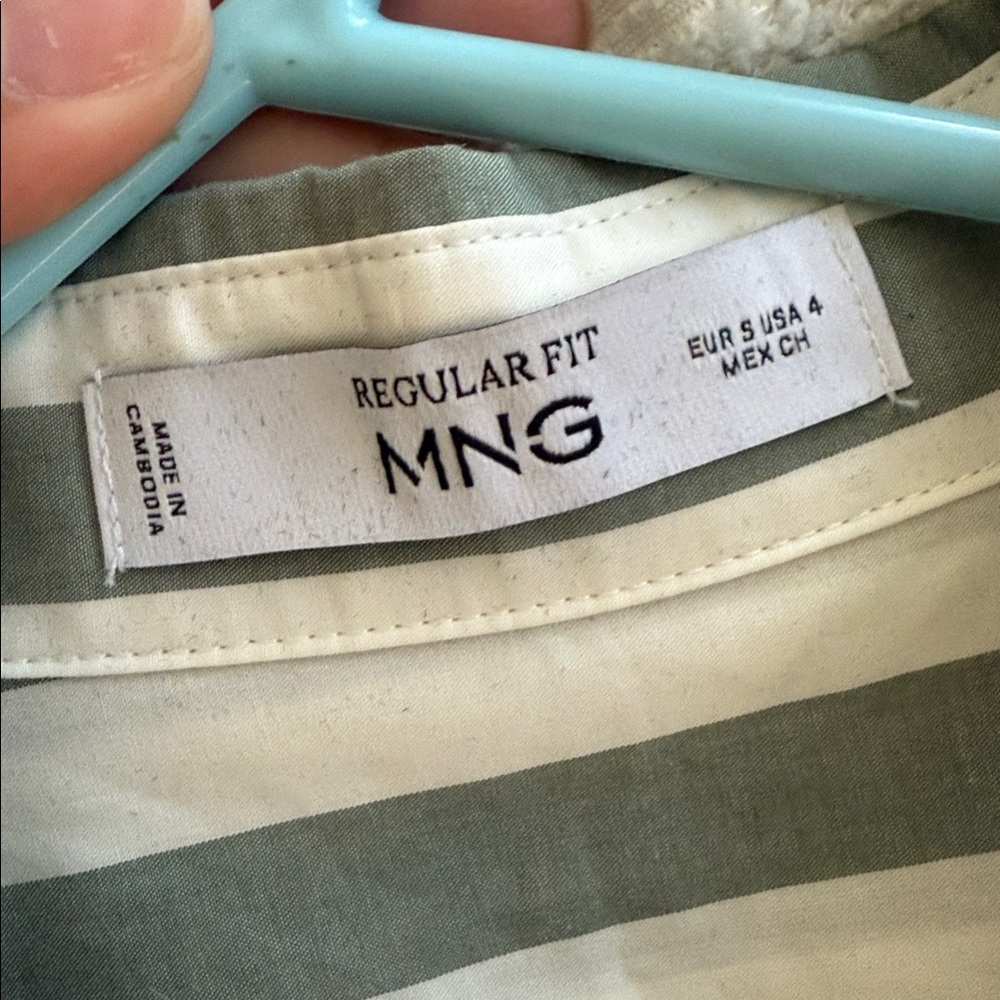 Mango Striped Button-Down Shirt - Picture 2 of 2